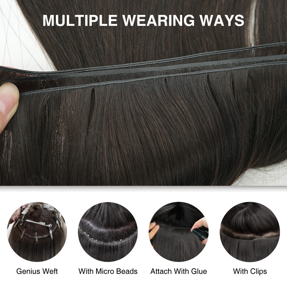 Ready to Ship Genius Weft Stra - đánh giá và giá Invisible Tape In Extensions Real Hair