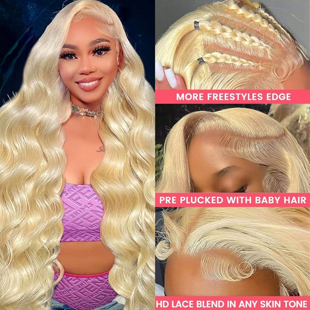 200% 250% Density 613 Blonde L - đánh giá và giá 613 Blonde Body Wave Lace Front Wig